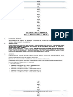 Memoria Descriptiva Instalaciones Eléctricas