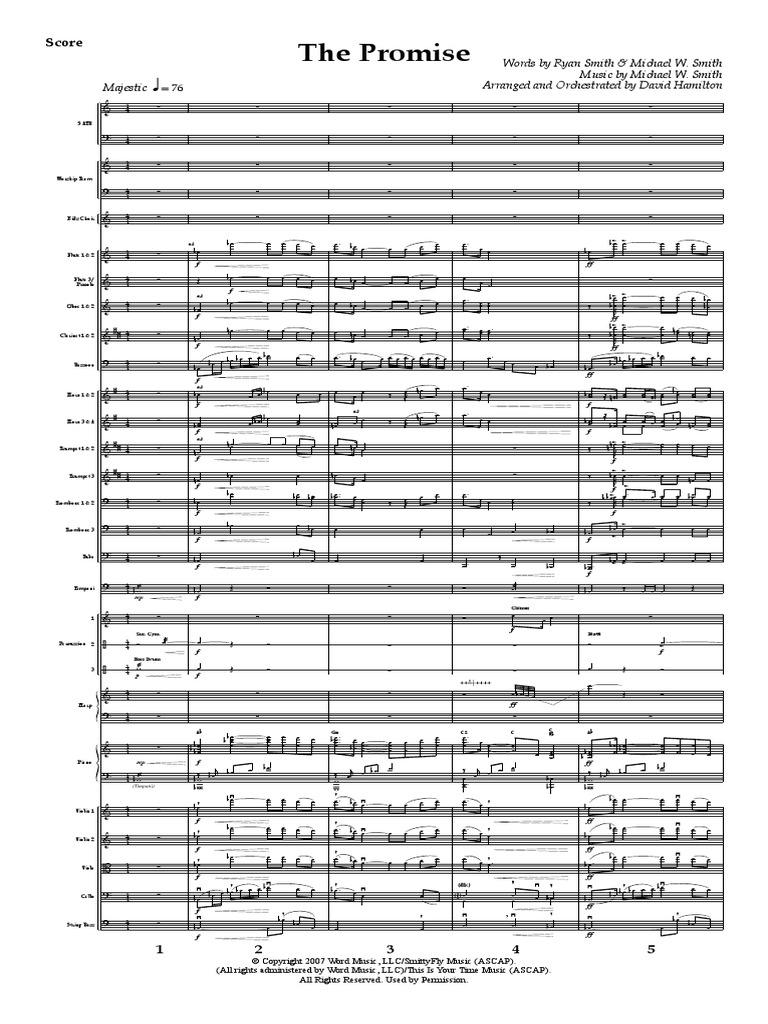 Song Promise Full - Score | PDF