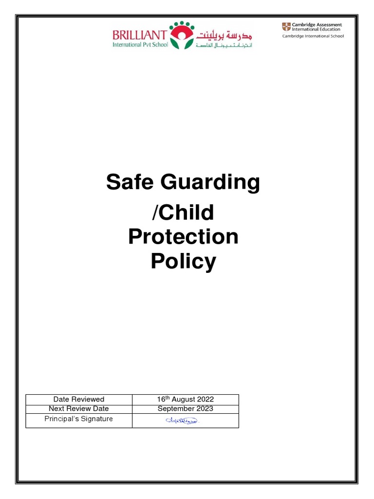 Safe Guarding /child Protection Policy PDF Child Protection Bullying
