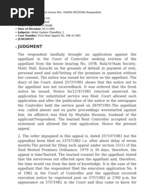 First Rent Appeal