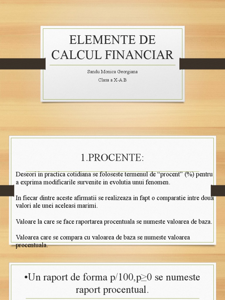 Elemente de Calcul Financiar PDF