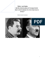 Hitler and Stalin: How deteriorating relations led to a two-front war