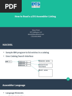 How To Read A zOS Assembler Listing