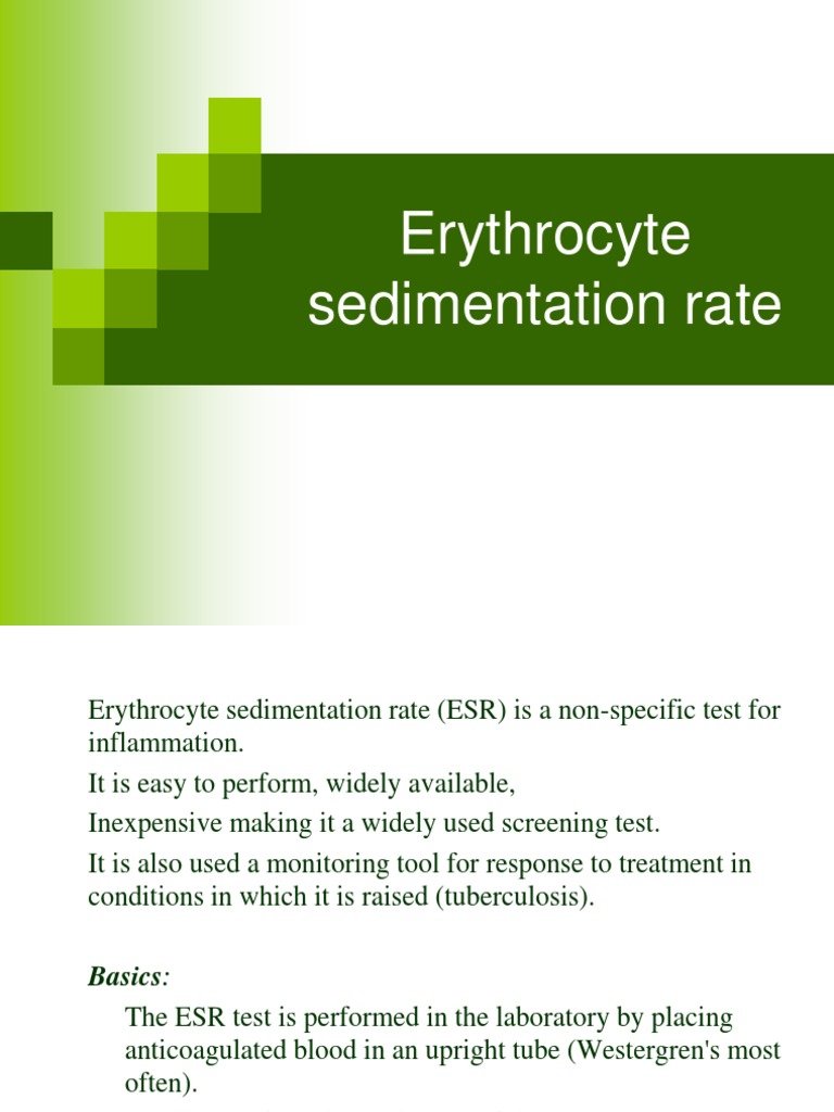 9) (Lab) ESR (C. Patho) PDF Medical Specialties Immunology