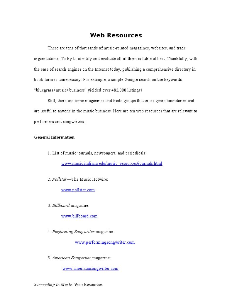 Web Resources | PDF