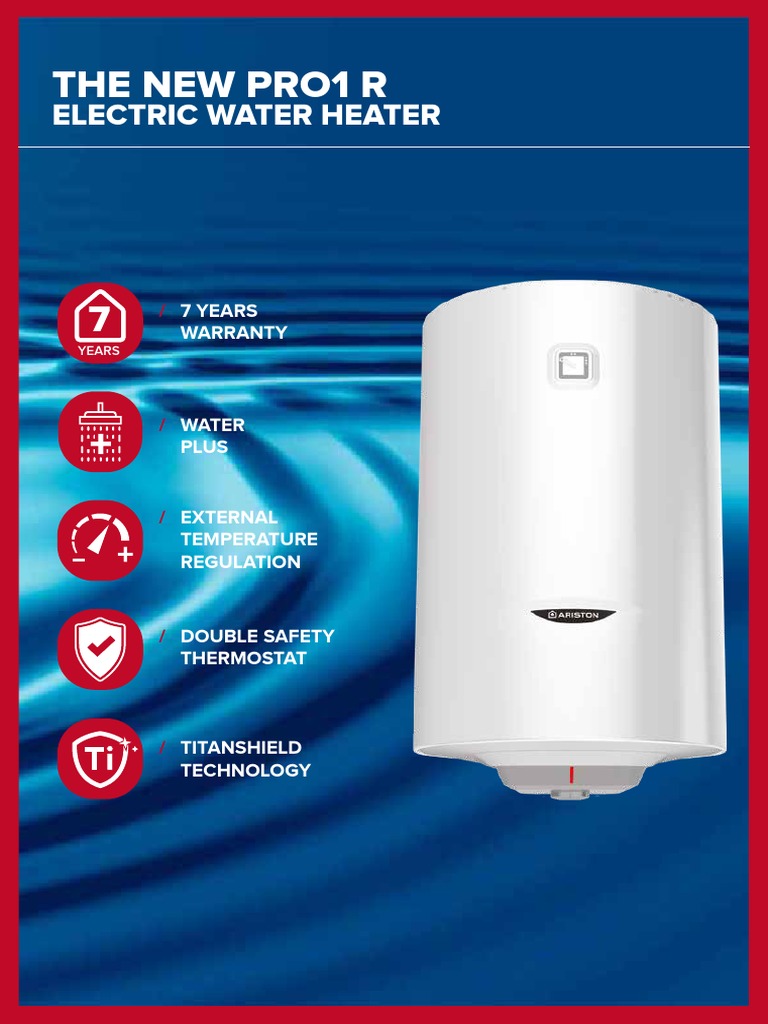 Ariston Electric Water Heaters PDF Water Heating Thermostat