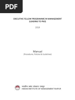 EFPM Manual 2019 IIM Raipur