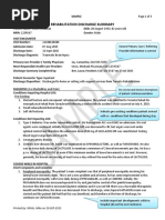 Good Discharge Summary Sample - Rehab