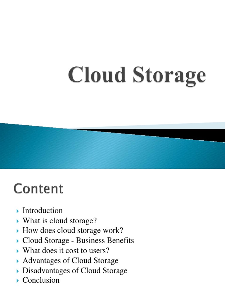 Cloud Storage PDF Cloud Computing Computer Data Storage