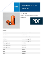 Especificaciones Del Producto: Filtro Hidráulico, Enroscable Duramax