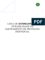 Lista Durabilidade de Epi