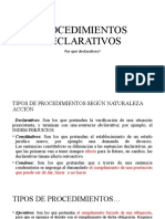 Procedimientos declarativos: tipos y características