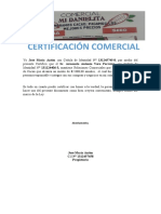 Certificado Comercial Cacao