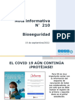 Nota Informativa N°210 - Bioseguridad 16092022