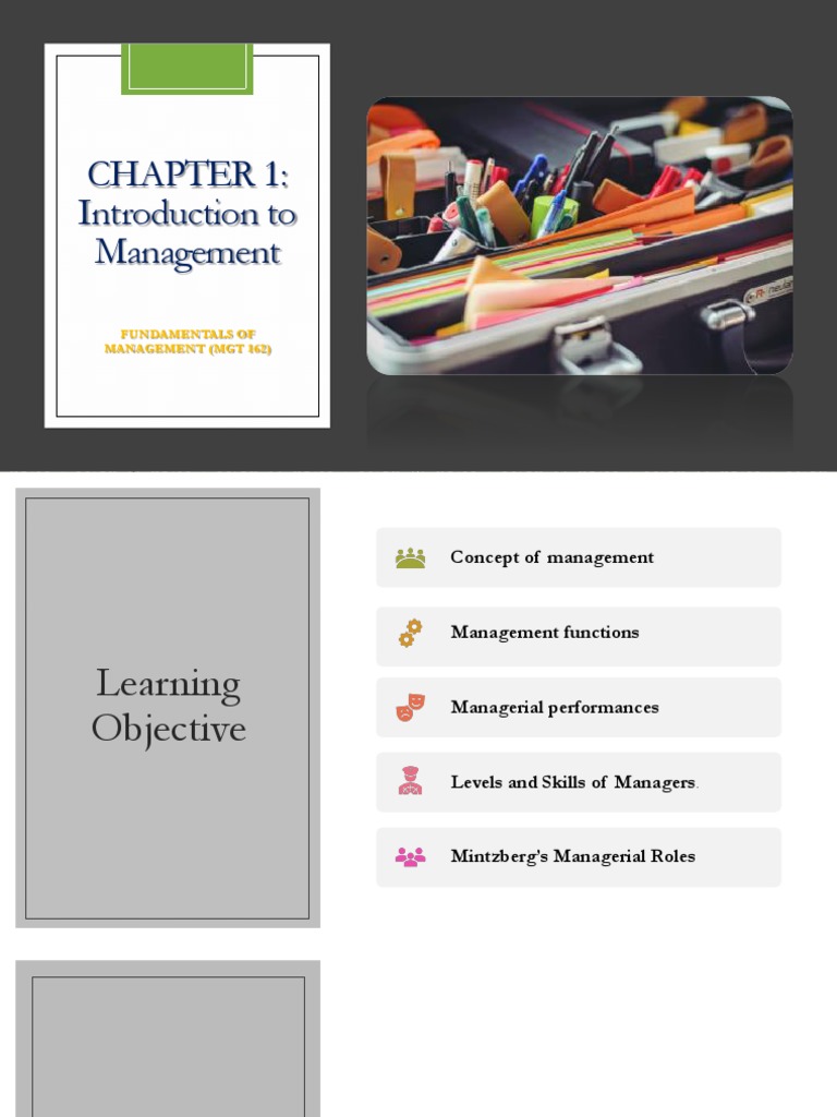CHAPTER 1-Introduction To Management | PDF | Goal | Resource