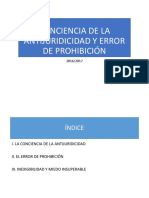 Error de prohibición y miedo insuperable