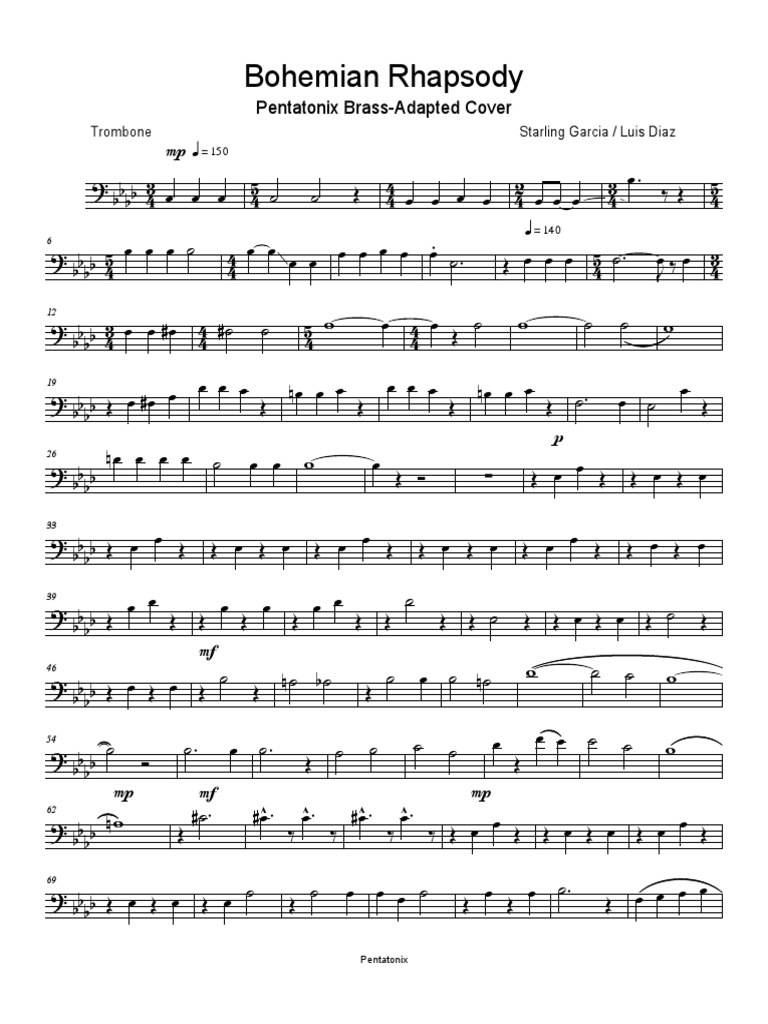 Trombone Bohemian Rhapsody PDF