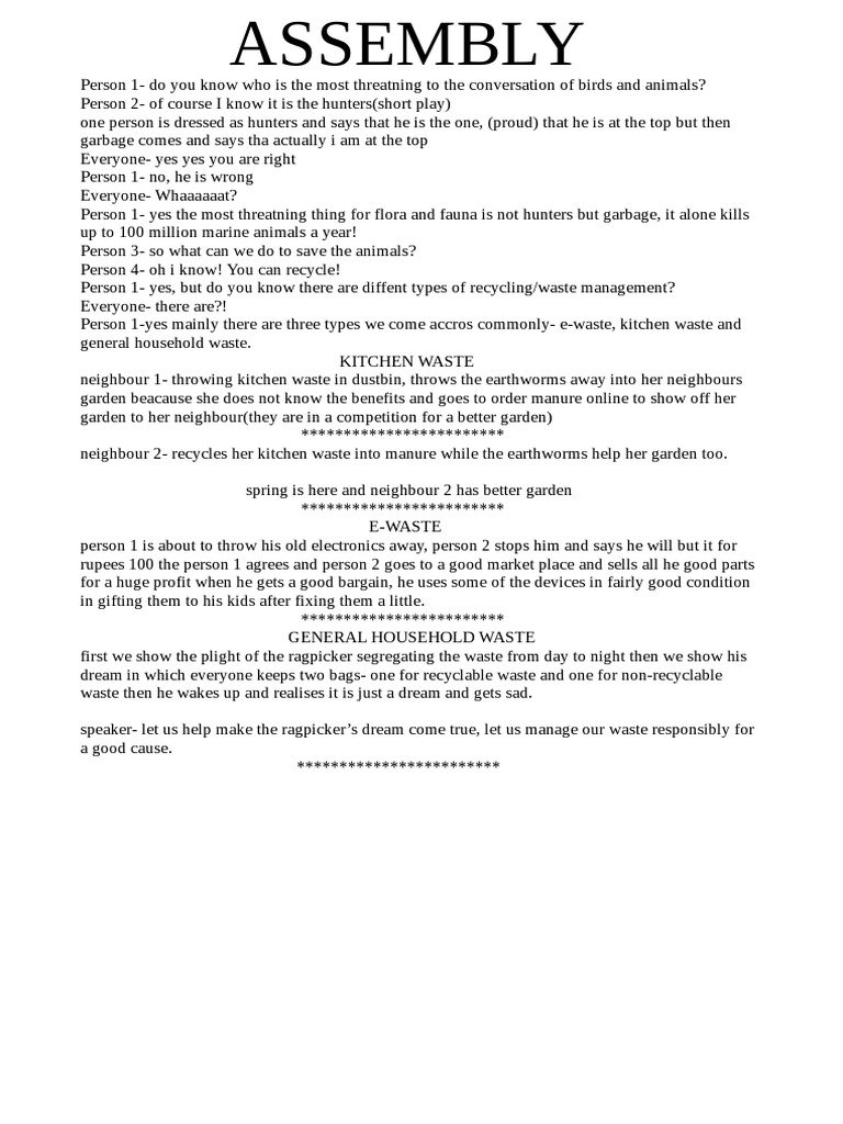 Activities For Eco Club