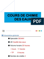 Cours Chimie Des Eaux S5S - S5D 2022 - 2023 Partie1