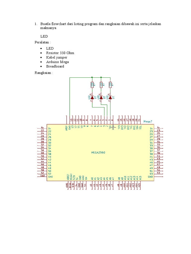 Flowchart Rangkaian LED dengan Arduino | PDF | Komputer | Teknologi ...