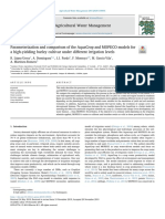 Parameterization and Comparison of The AquaCrop and MOPECO Models For