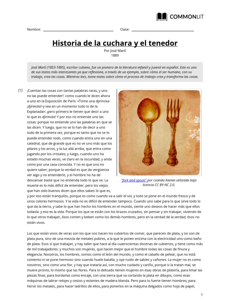 11o Historia de La Cuchara y El Tenedor | PDF | Rieles | Cuchara