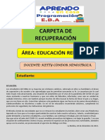 Carpeta de Recuperación de Religión Ceba