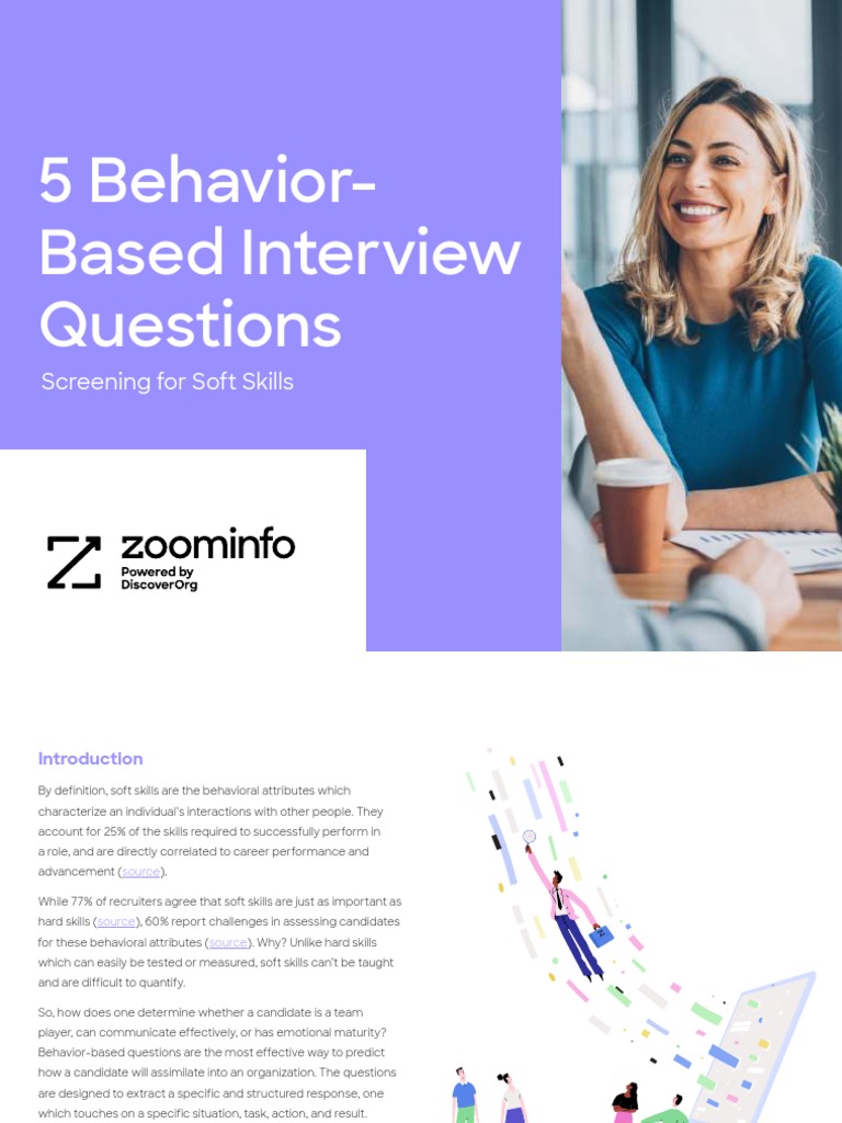 Behavioral Based Interview Questions PDF Recruitment Employment