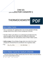 Thermochemistry 4 (Born-Haber Cycle and Bond Energy) - 2022