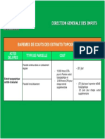 Bareme de Couts Des Extraits Topographiques Certifies Et Securises