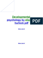 Developmental Psychology by Elizabeth Hurlock PDF Free Download