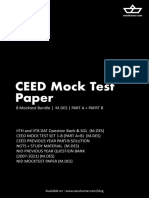 Ceed Mock Test Paper 3