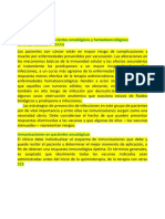 Inmunizaciones en Pacientes Oncológicos y Hematooncológicos Exposicion