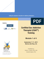 The Sexual Recovery Institute and IITAP Certified Sex Addiction Therapist Training Manual Training Manual-Sept 7-11