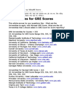 Uni Selection Upon GRE Score