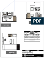 Fachada Frontal: Cuadro de Areas