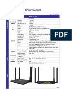 AC1200 Wireless Router Specification Sheet