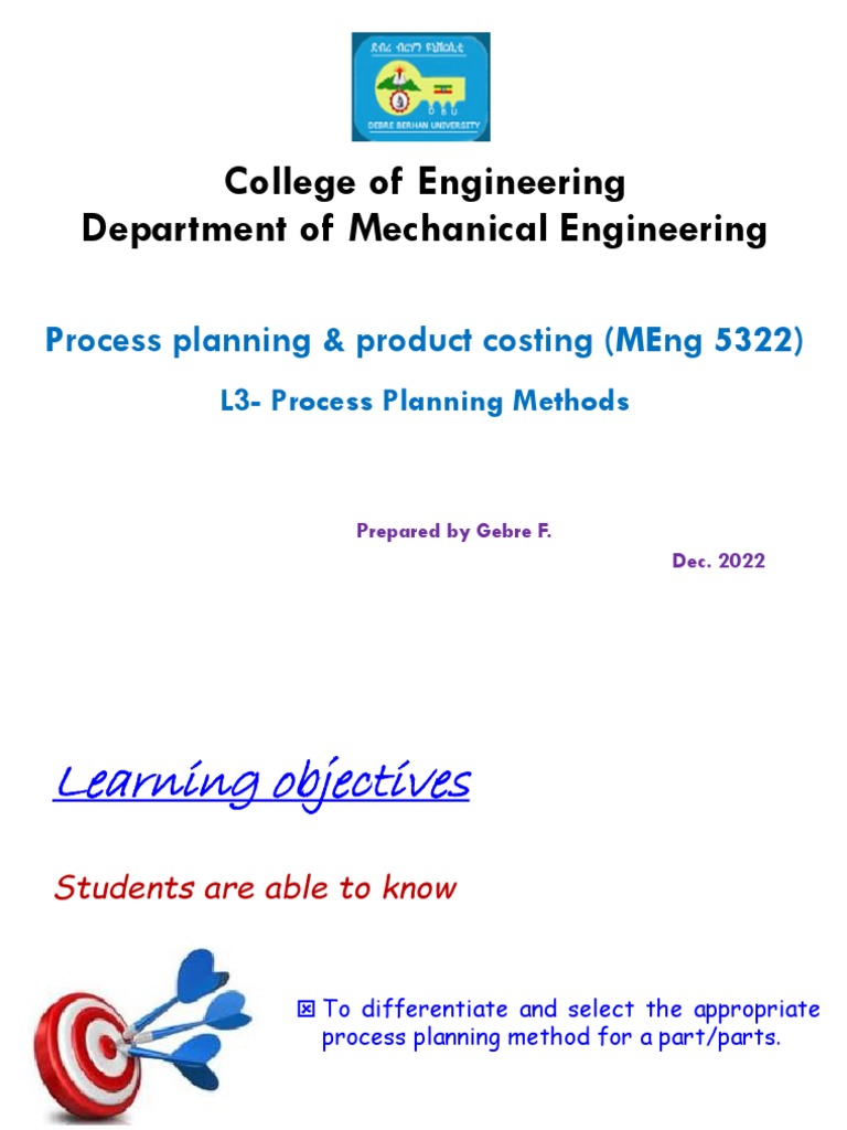 L3 Process Planning Methods Overview | PDF | Machining | System