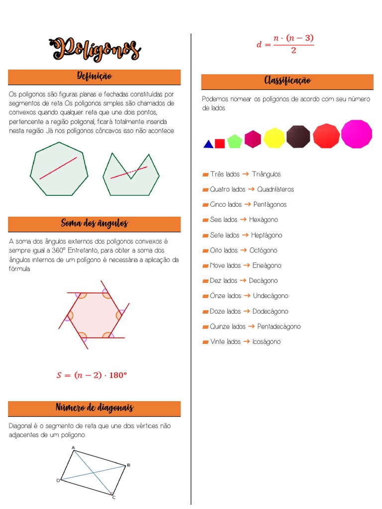 Propriedades e Classificação de Polígonos | PDF