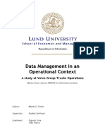 Master Thesis On Data Management in Operational Context - A Study at Volvo Group Trucks Operations