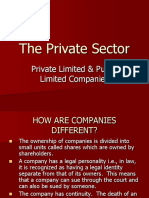 Differences Between Private & Public Limited Companies