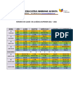 Horario de Clases de La Básica Superior 2021 - 2022