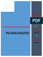 Promotion-Past-Questions For Ges Candidates