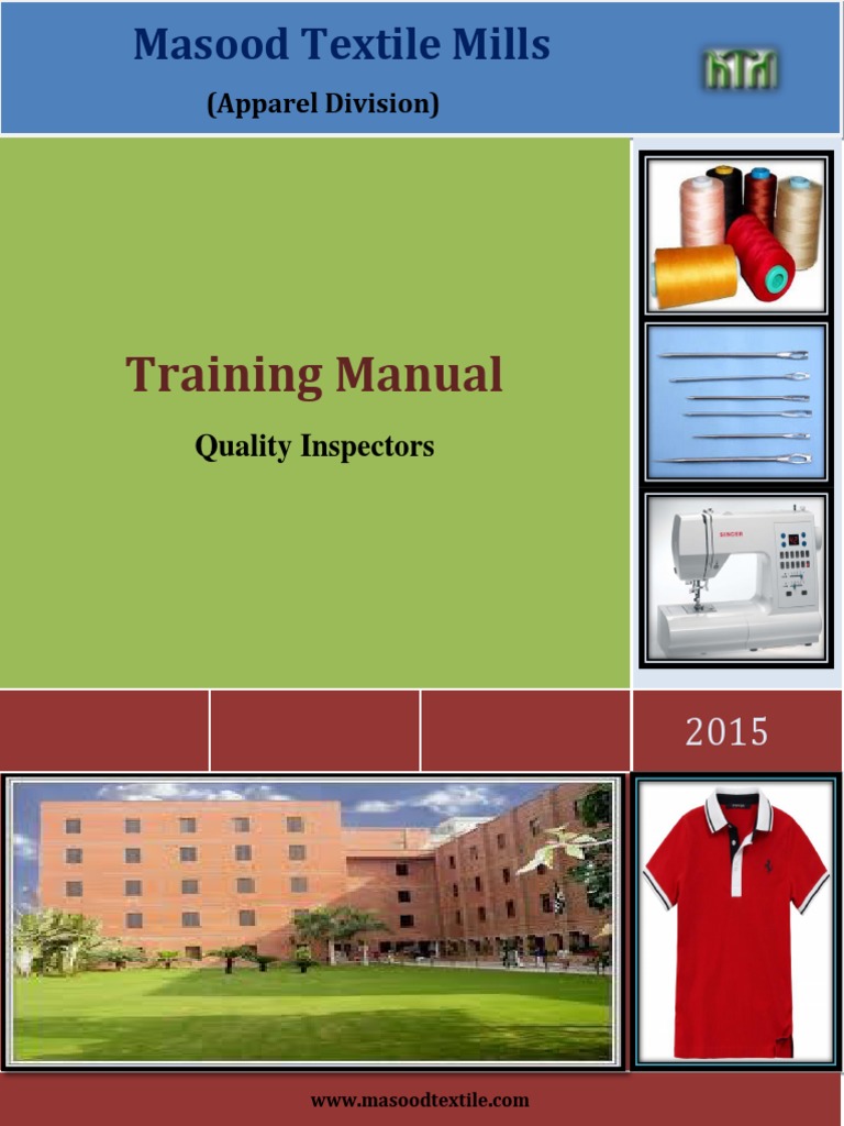 Quality Inspector Training Manual 2015 | PDF | Yarn | Knitting