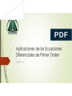 Aplicaciones de Las Ecuaciones Diferenciales de Primer Orden