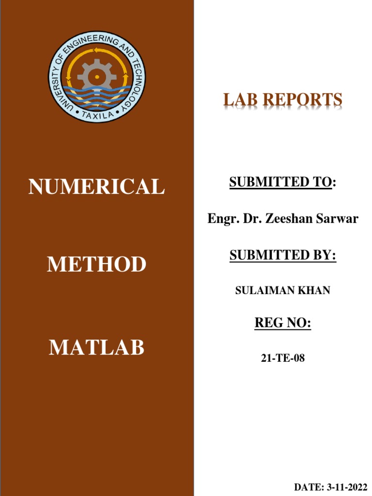 Matlab Lab Reports PDF Matlab Matrix (Mathematics)