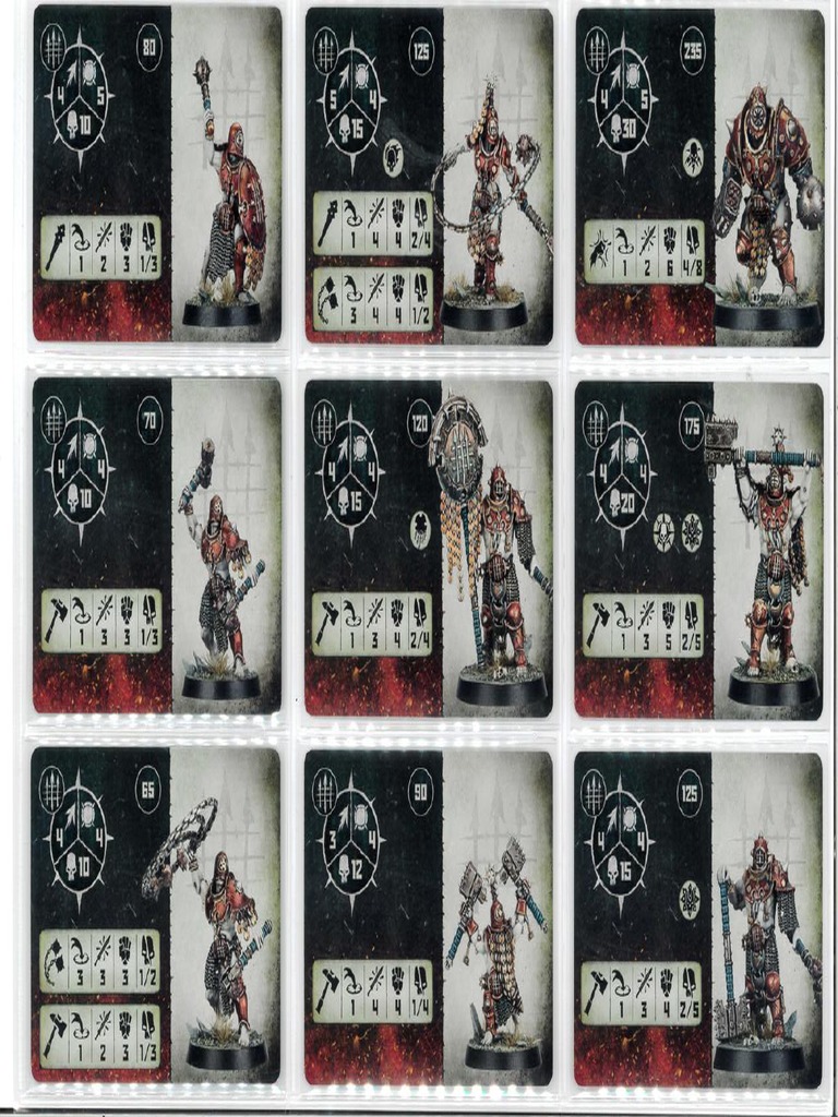 Warcry Fighter Cards and Terrain Construction Instructions PDF