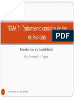 Tema 7 - Tratamiento Contable de Las Existencias