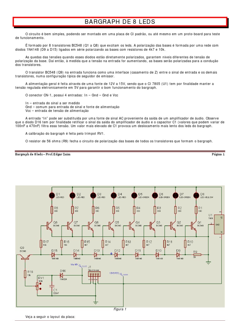 Bargraph 8 Leds | PDF | Diodo emissor de luz | Diodo