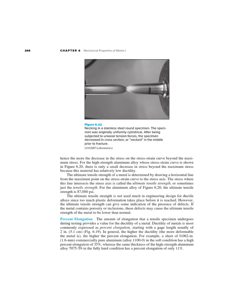 246 c h a p t e r 6 mechanical properties of metals i final pdf to